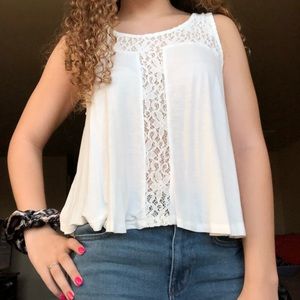 White tank top with lace!